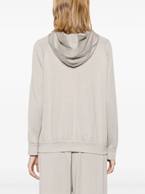 Monili chain-detail hoodie